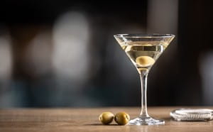 A glass of gin